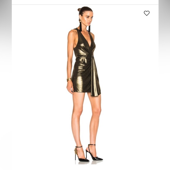 SAINT LAURENT
Jersey Twist Front Sleeveless Dress - size 36. - small - gold - Picture 5 of 16